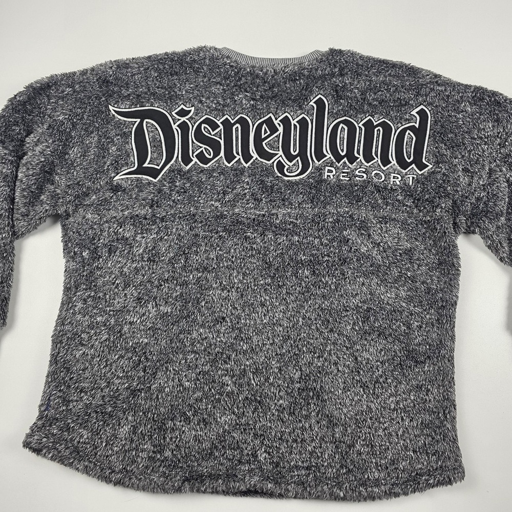 Disney Parks Spirit Jersey Sweater Womens XL Gray Sherpa Pullover Disneyland - Picture 7 of 8